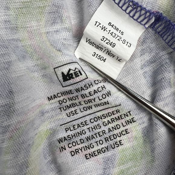 Rei Tank Dress Sz M Indigo Abstract Swirls Knee Length Fit & Flare Stretch - Picture 13 of 13